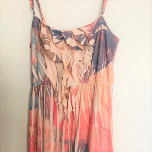 LSTER Multi Colored Spaghetti Strap Maxi Dress - Picture 6 of 8